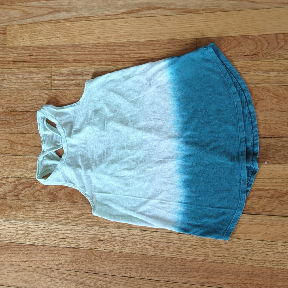 Old Navy blue green ombre tank